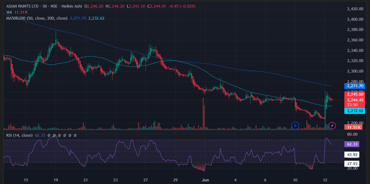 Asian paints share price